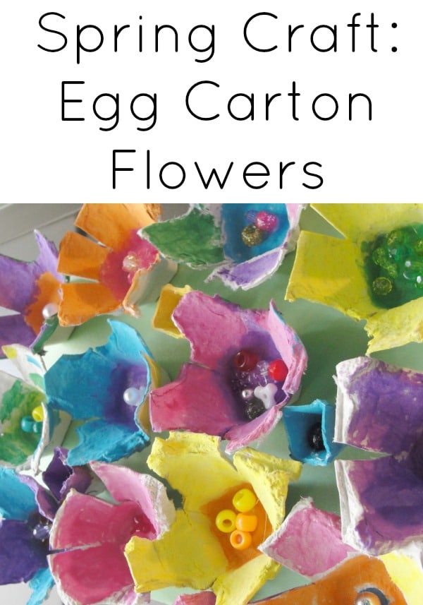 egg carton flowers