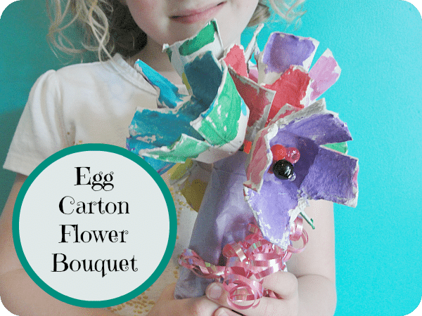 Egg Carton Flower Bouquet