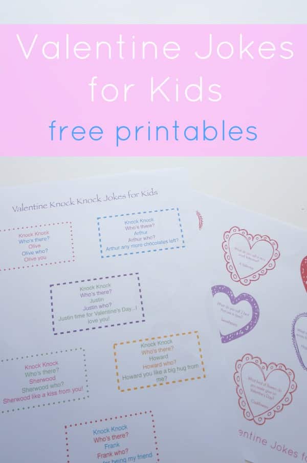 Free Printable Valentine Jokes for Kids