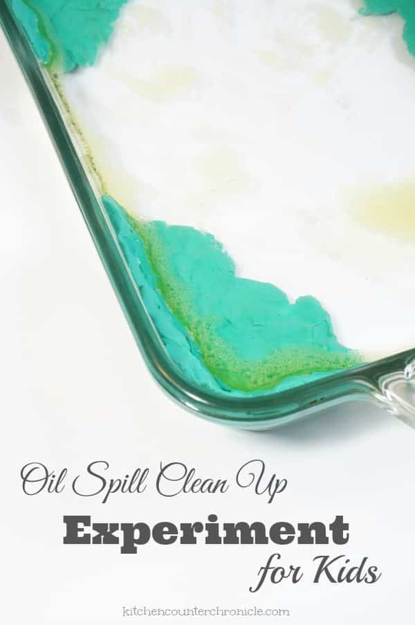 Oil Spill Clean Up Experiment for Kids