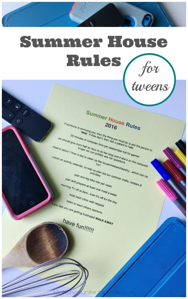 Revisiting the Summer House Rules for Tweens