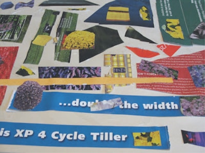 collage art clippings glued on construction paper