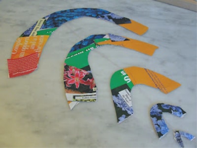 collage art rainbow mobile