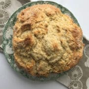 irish soda bread baked on plate