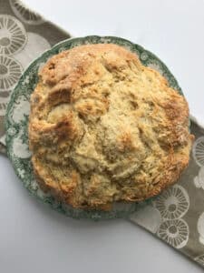 irish soda bread baked on plate