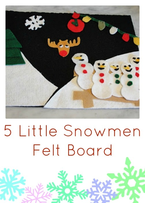 5 little snowmen felt board