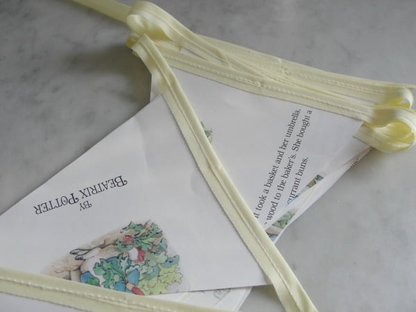 storybook bunting sewn