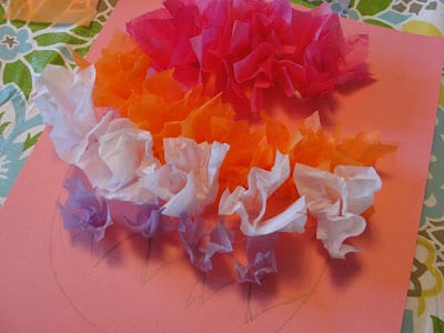 tissue paper easter egg