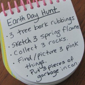 earth day scavenger hunt