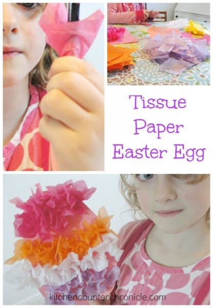 tissue paper easter egg