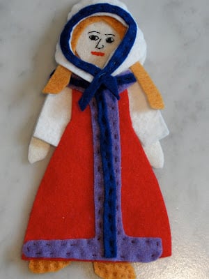 felt russian doll for child