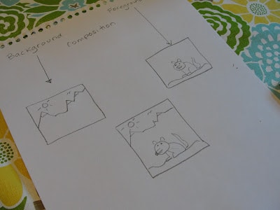 explaining painting composition to kids
