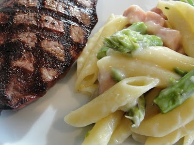 asparagus with pasta salad