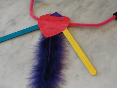child made bug puppet