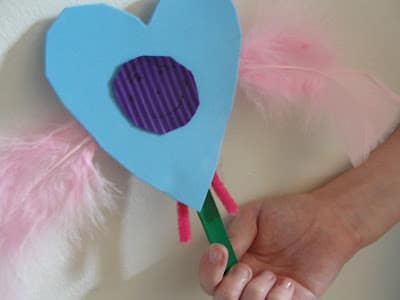 kid made puppet bug