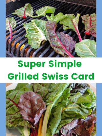 Super Simple Grilled Swiss Card on the grill