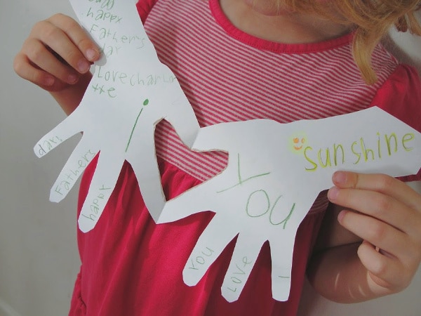 handprint fathers day card