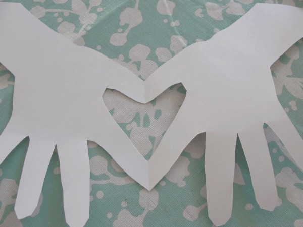 heart hand cut out of father's day