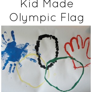 kid made olympic flag