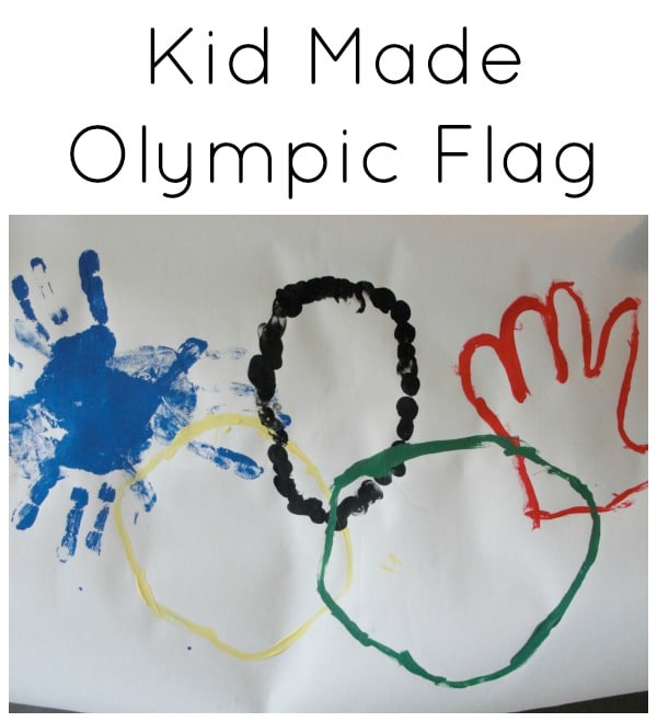 kid made olympic flag