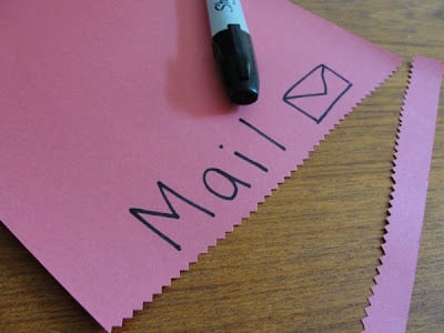 write mail on the box