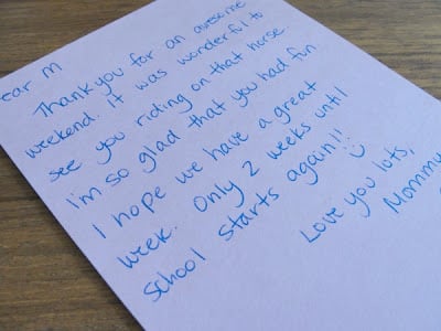 thankyou note