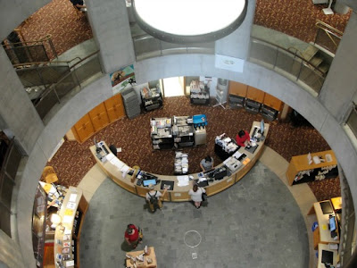 view from the top of the stairs