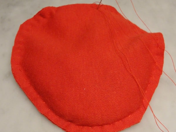 sewing apple bean bag