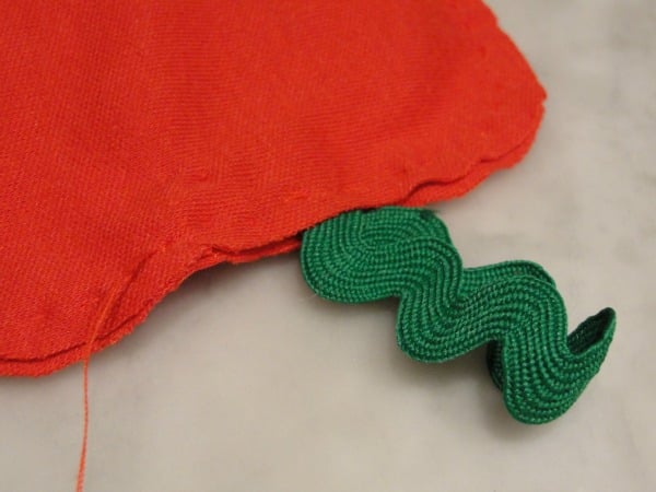 sewing apple stem