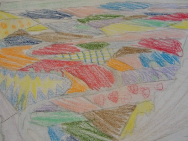 child coloured hockney picture