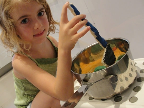 playing kitchen