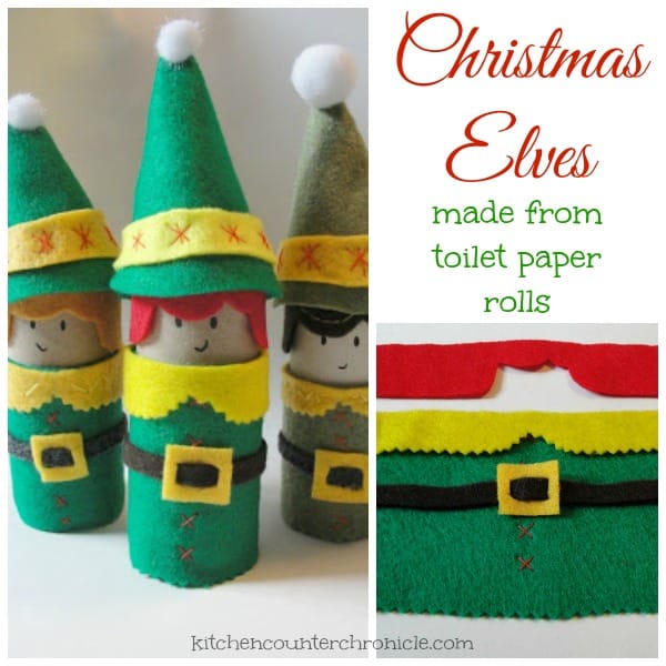 diy toilet paper roll christmas elf craft for kids