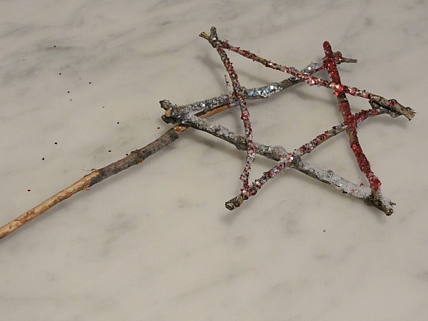 twig star attached to branches