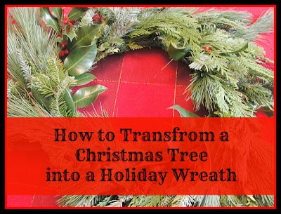 how to make a christmas wreath from a christmas tree