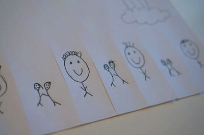 smiles and hugs poster with drawings