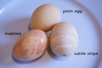 vegetable dyed easter eggs