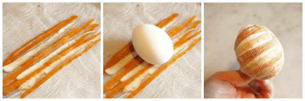 how to wrap an egg to dye