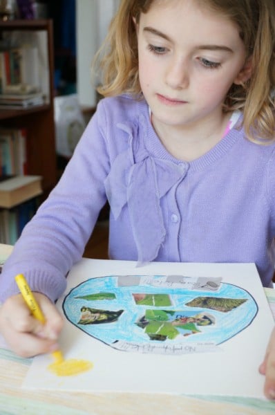 child colouring STEAM project for kids