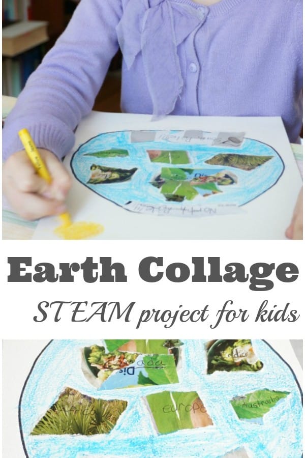 Earth Collage STEAM for Kids