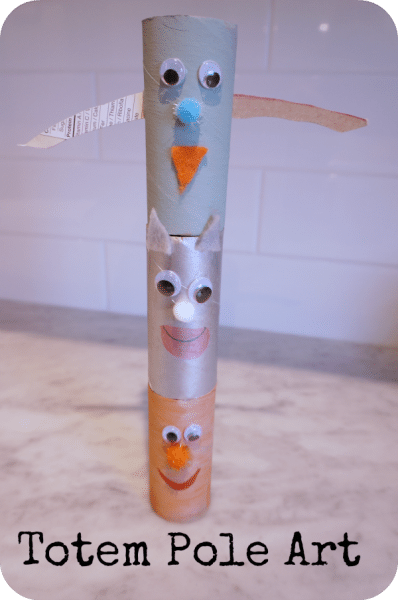 totem pole art button
