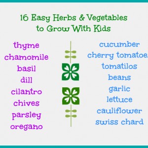 vegetables to grow with kids