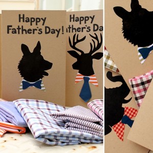 happy father's day animal sillouette cards printable