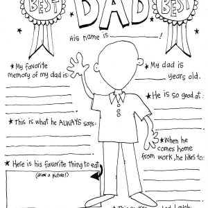 Free Printable Father's Day Colouring Page