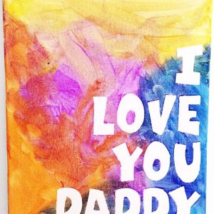 tape resist Father's Day craft