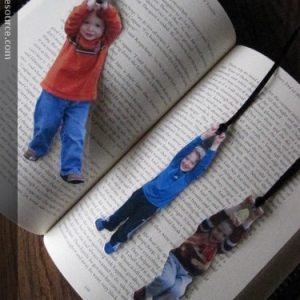 Father's Day Bookmarks that are photos of the kids