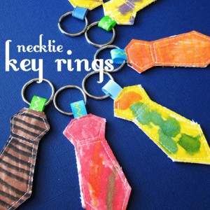 necktie key rings for father's day