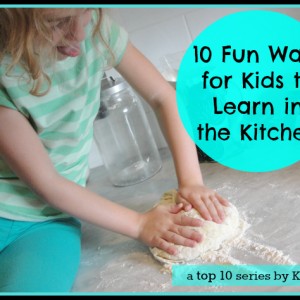 kids learn in kitchen