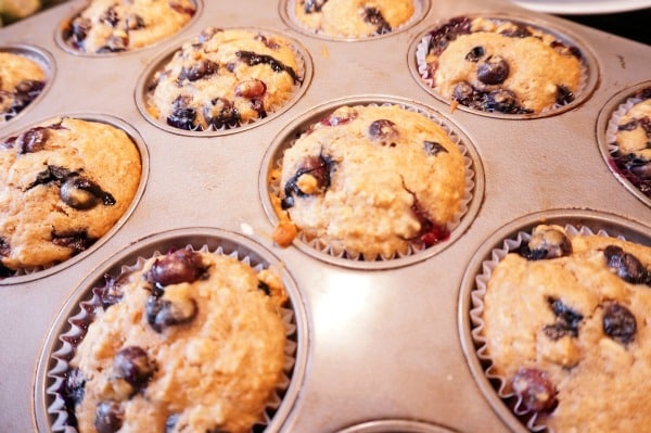 blueberry muffins cooked