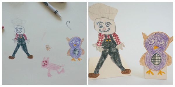 diorama character collage
