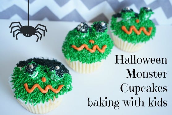 halloween monster cupcakes